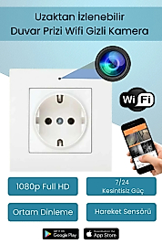DUVAR PRİZİ WİFİ GİZLİ KAMERA 4K